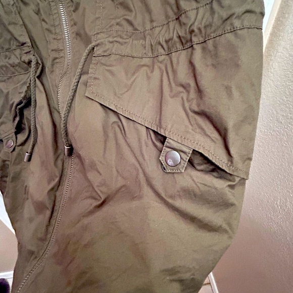 XXL Merona Army Green Adjustable-Waist Cargo Jacket - Picture 3 of 8